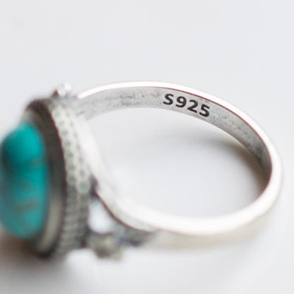 Turquoise Ring 011, 3 Sizes, Sterling Silver 925, Native American Style
