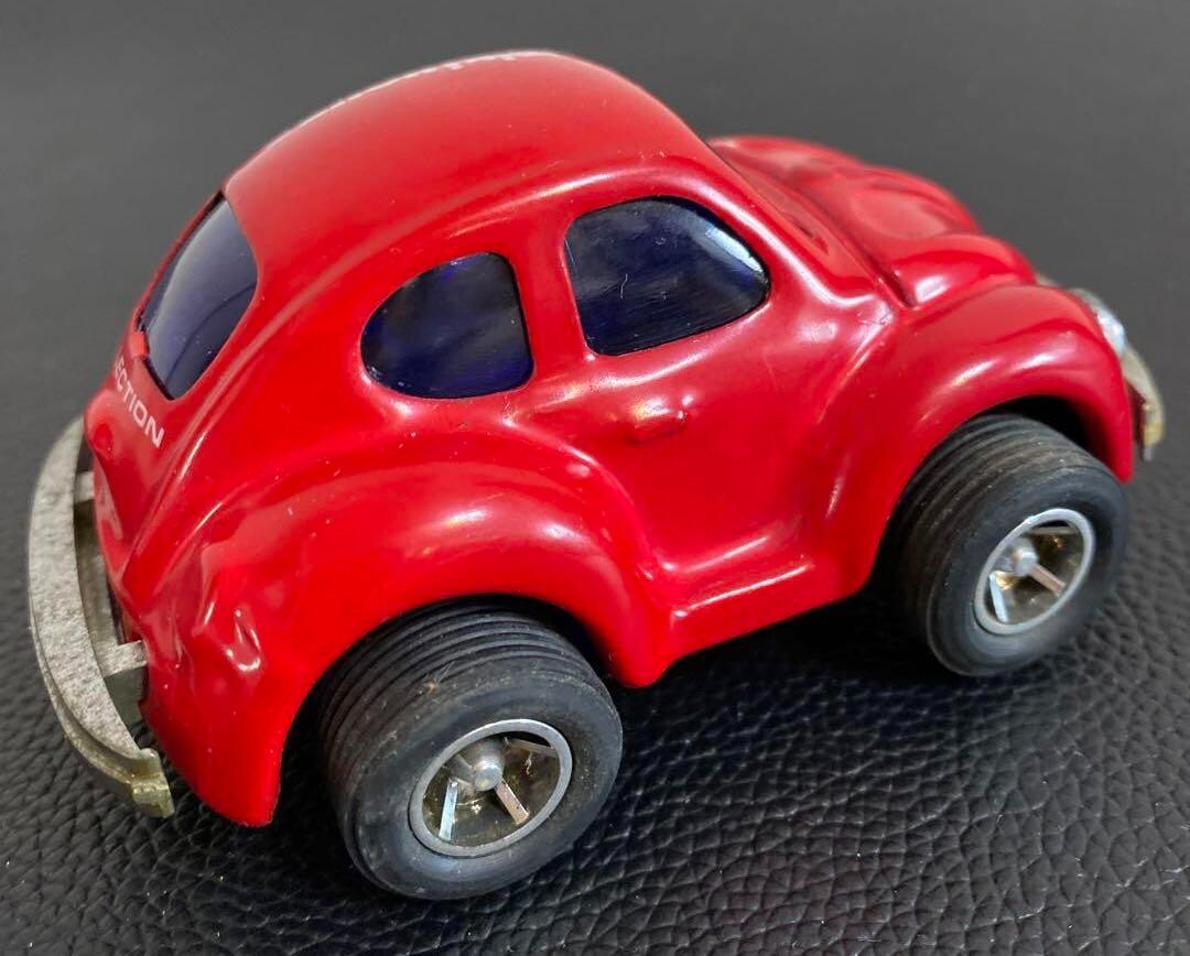 Rare 1990s retro antique fancy miniature car tinplate red WAGEN