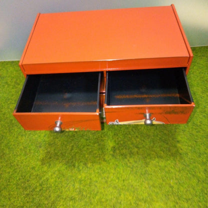 Showa retro make-up box with mirror