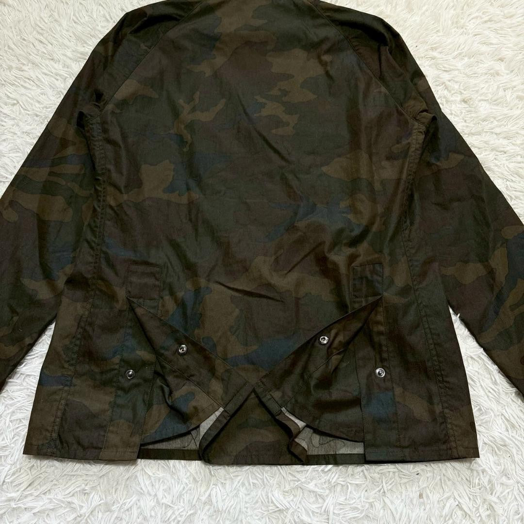Barbour Camouflage Military Jacket Blouson Coat Men Size 38 With Pins