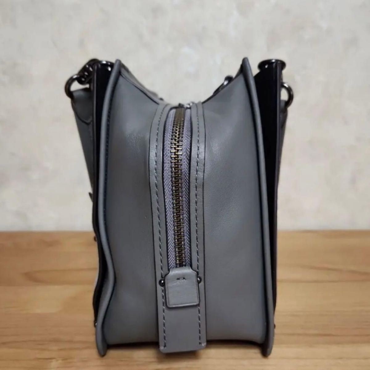 COACH Dreamer 32316 2Way Handbag Shoulder Bag Gray Suede Leather