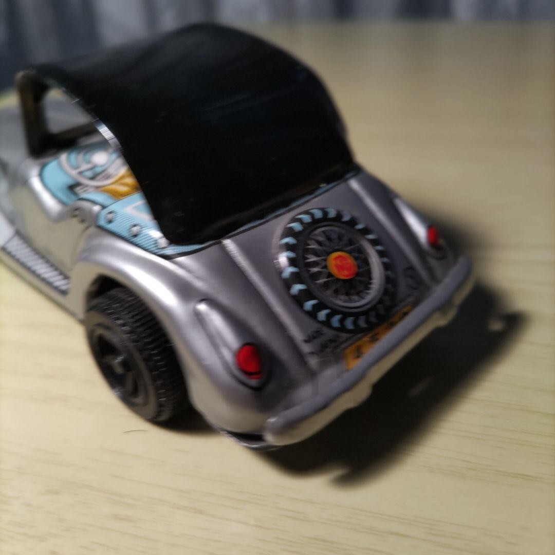 Tinplate classic car like Morgan, made in Japan, about 40 years ago, Showa
