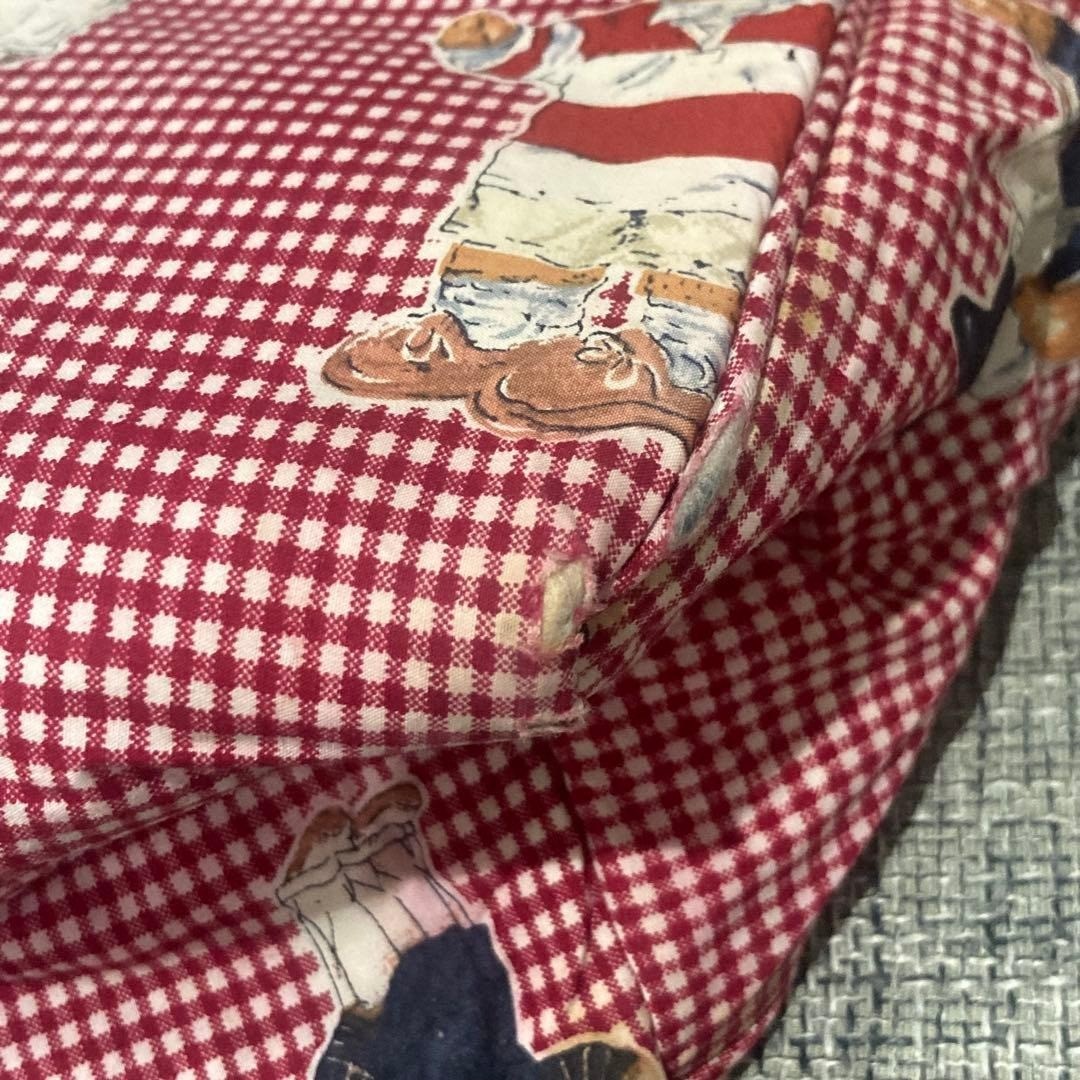 Ralph Lauren Gingham Check Polo Bear Tote Bag Rare Vintage Handbag Collectible