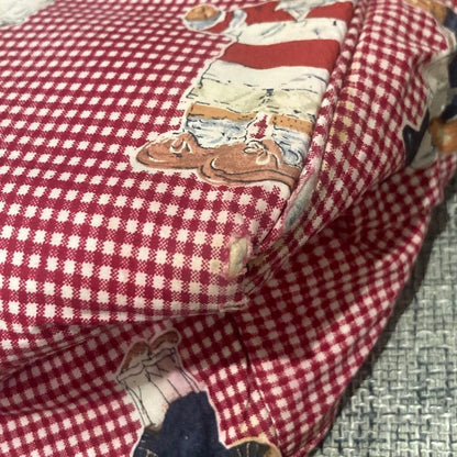 Ralph Lauren Gingham Check Polo Bear Tote Bag Rare Vintage Handbag Collectible