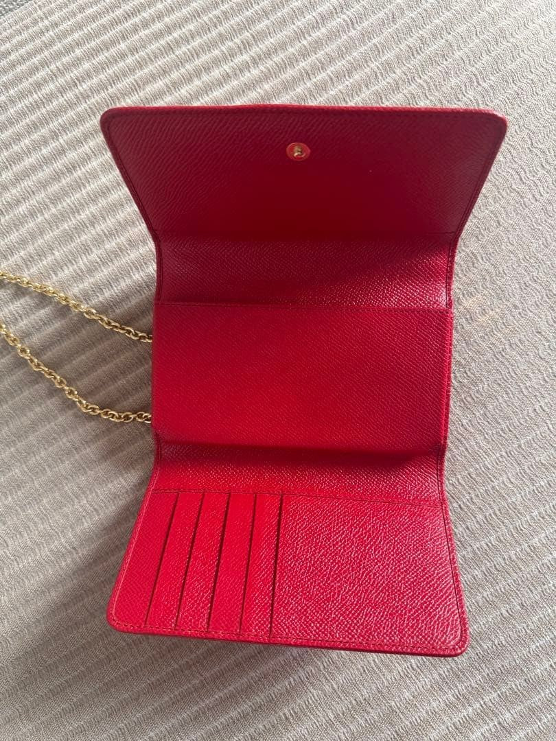 Dolce&Gabbana Sicilian VON Leather Chain Wallet Bag Red