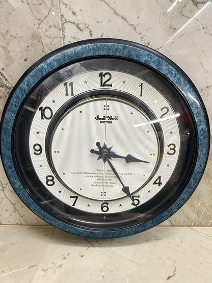 Rare SEIKO Small World Milady 4MH754 Magic Motion Clock Blue Marble