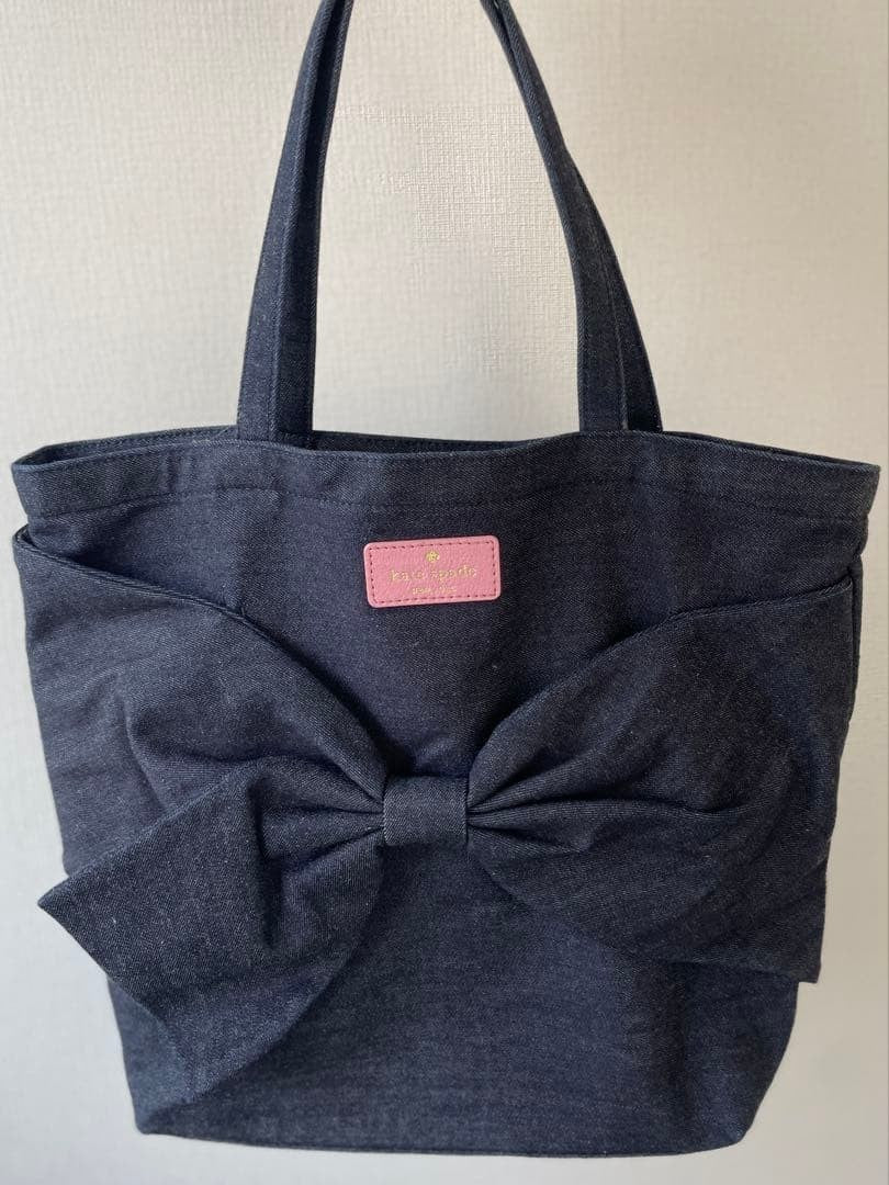 Kate Spade New York Denim Tote Bag with Interior Pocket Excellent Conditi