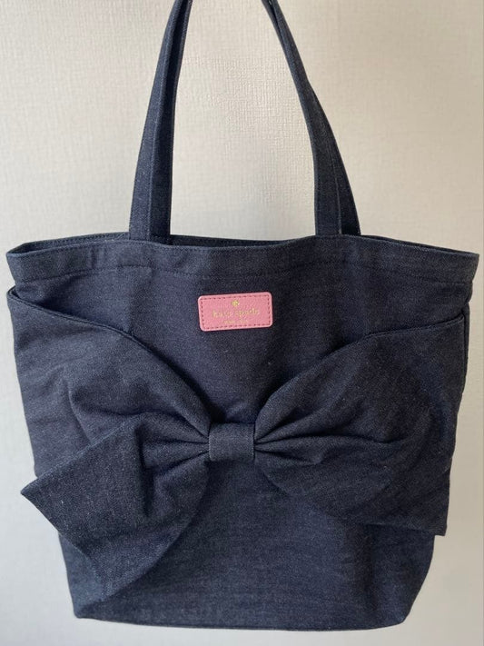 Kate Spade New York Denim Tote Bag with Interior Pocket Excellent Conditi