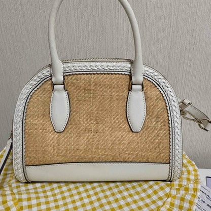 Kate Spade White Basket Summer Shoulder Bag