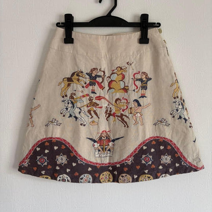 Bernhard Willhelm 2004 S/S Vintage Skirt, Size 34, Ethnic Pattern
