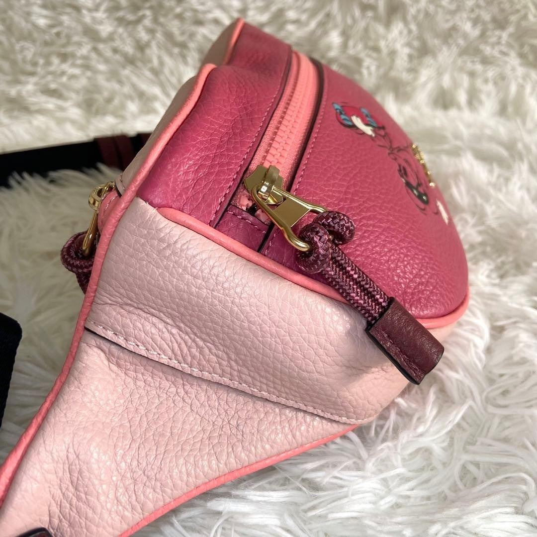COACH Disney Mickey Pink Leather Crossbody Bag Limited Authentic Rare