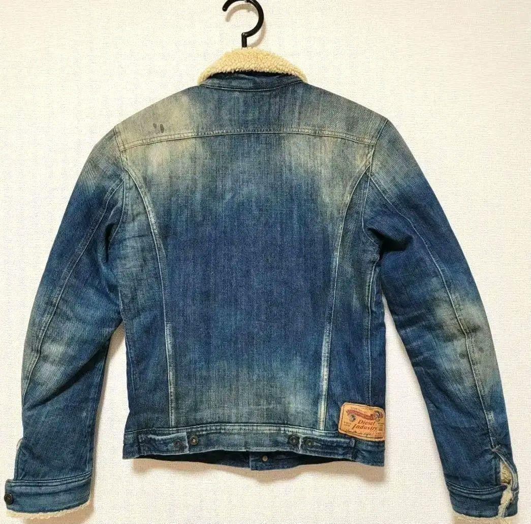 Diesel Men S Denim Boa Jacket Winter Warm Luxury Casual Streetwear Italian Used