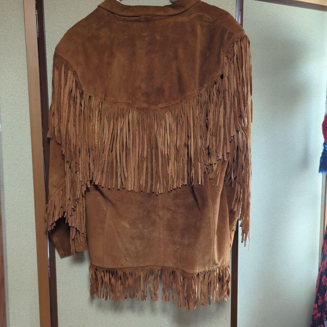 PIONEER WEAR Suede Fringe Jacket size L