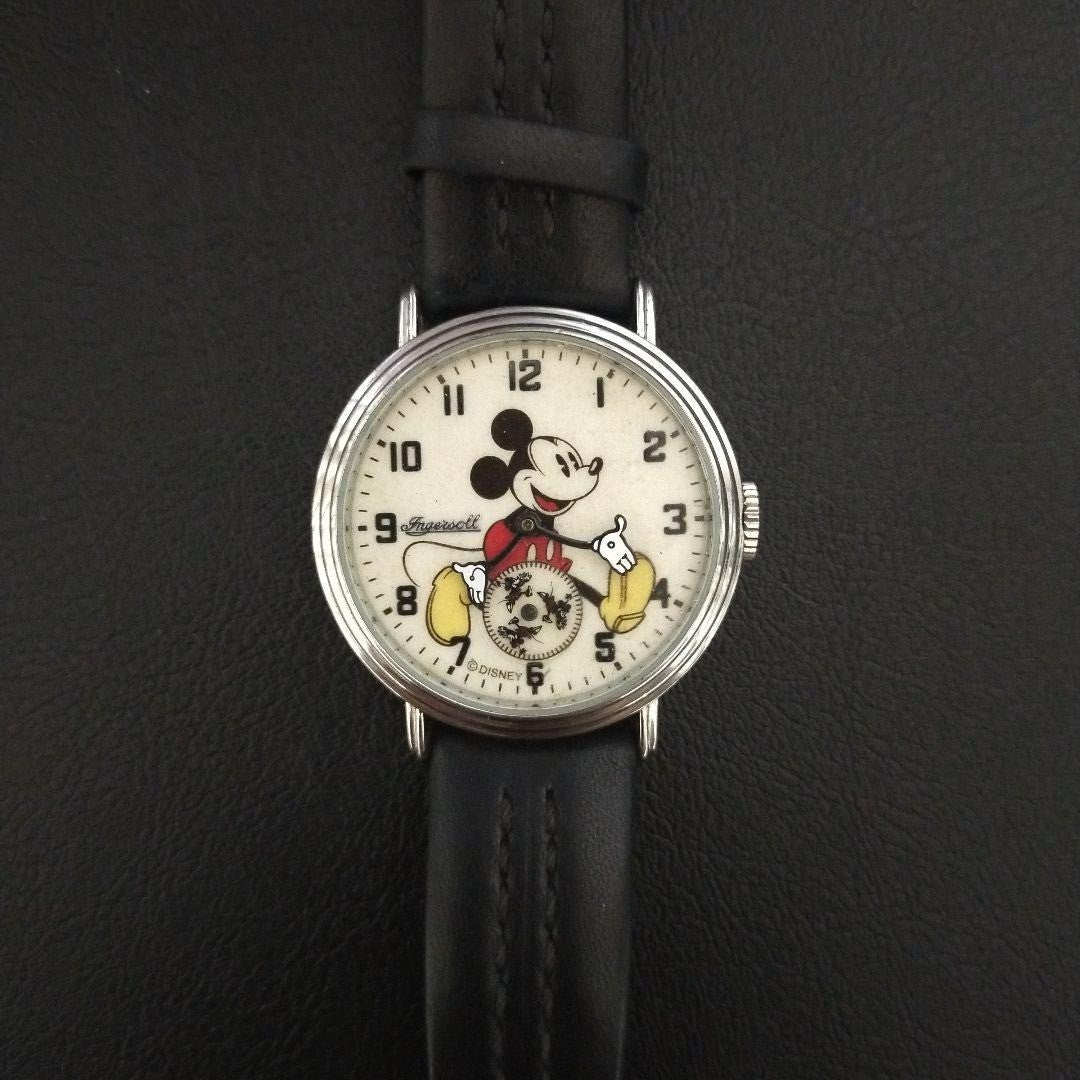 Ingersoll Mickey Mouse Watch Disney Unisex Rare From Japan