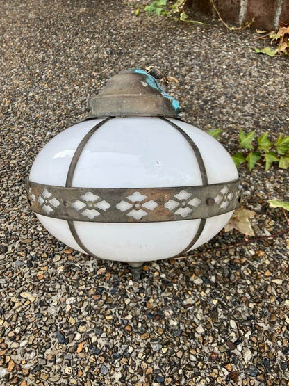 Retro Vintage Milky white / lampshade Sphere lampshade Copper