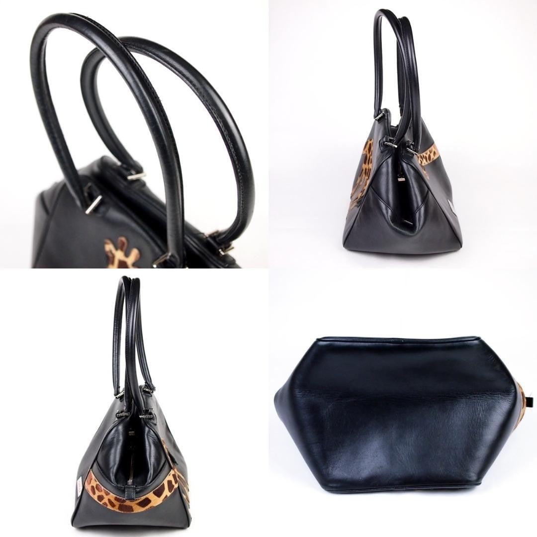 GILLI Vintage Cube Dice Shaped Handbag Italy Leather Rare Designer Bag