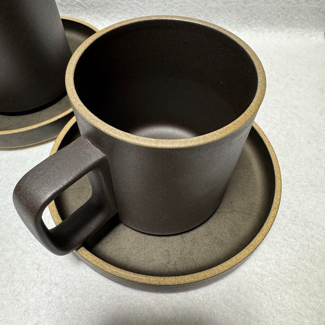 Hasami Porcelain Black Plate 14.5cm Mug Cup M 4 Set
