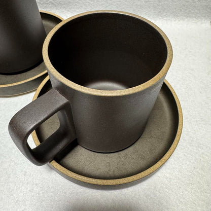 Hasami Porcelain Black Plate 14.5cm Mug Cup M 4 Set