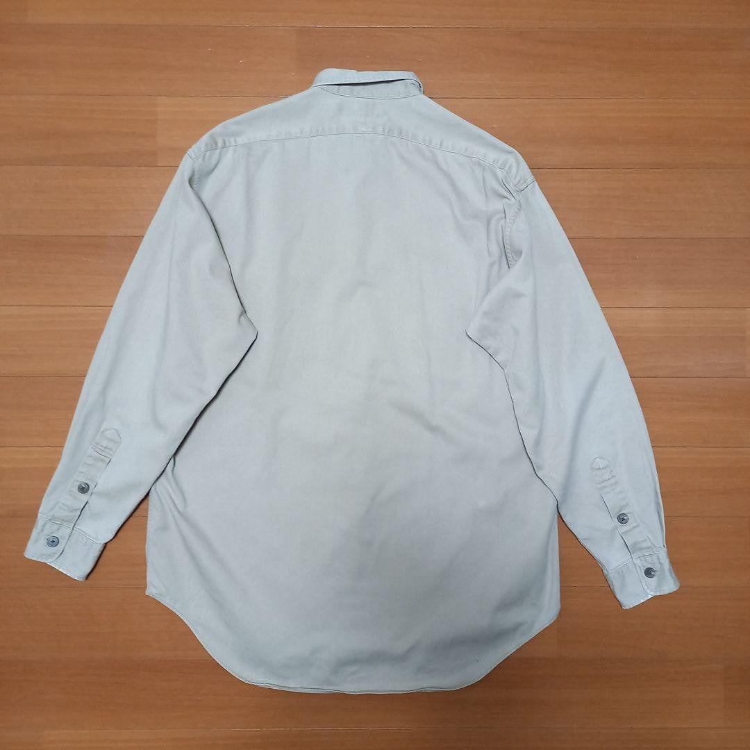 POLO by Ralph Lauren M Chino Shirt Hunting Dog Embroidery Beige Vintage EX