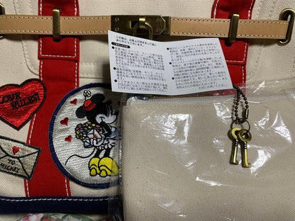 Samantha Thavasa Disney Mickey Canvas Tote Bag Cute Collaboration Used